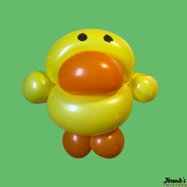 a tiny duck made out of balloons